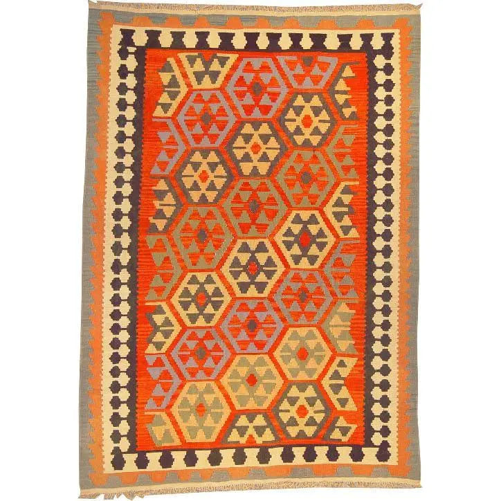 One Of The Kind Ardabil Persian Kilim 8'6" x 5'10"